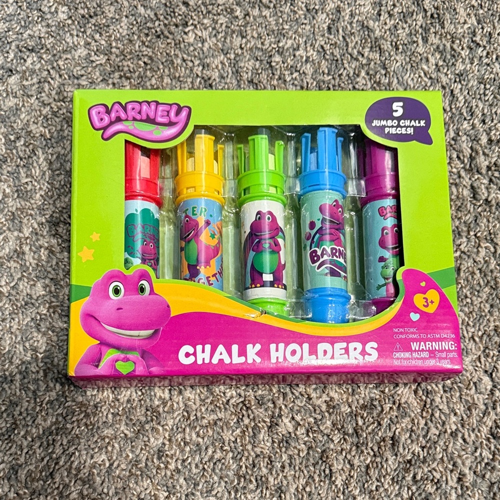 Barney Colorful Chalk Holders for Kids